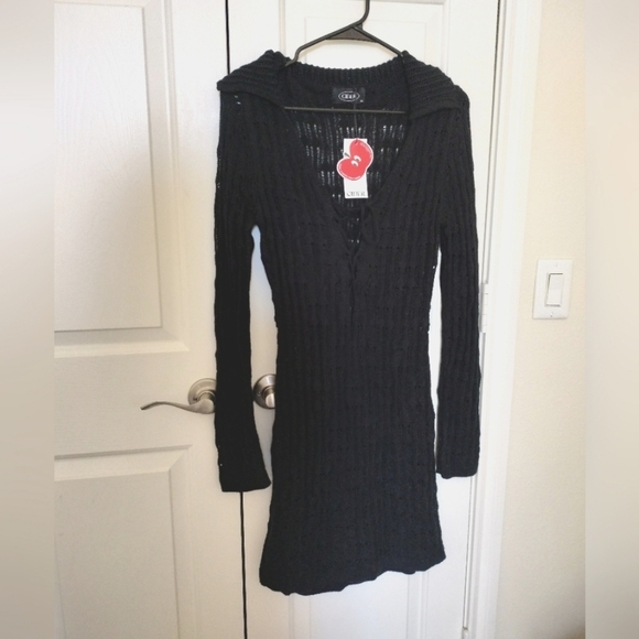 Cider Sweaters - NWT Cider Black Knit Dress